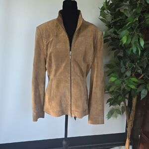 Classiques Entier Tan Suede  Leather Jacket